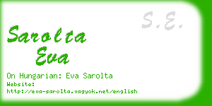 sarolta eva business card